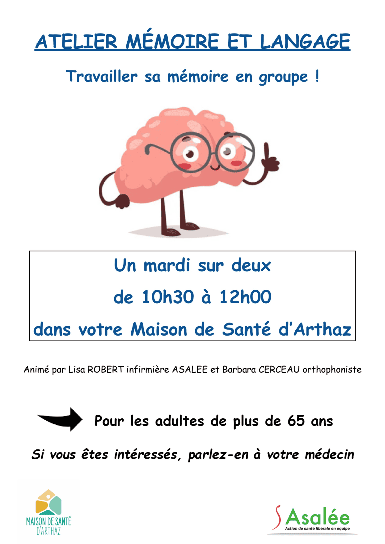 Affiche atelier mémoire et langage